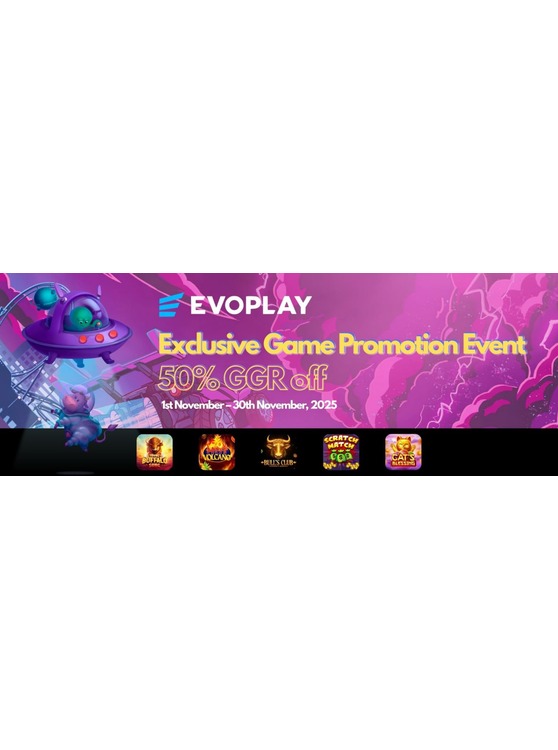 EVOPLAY 独家游戏推广活动：50% GGR 折扣